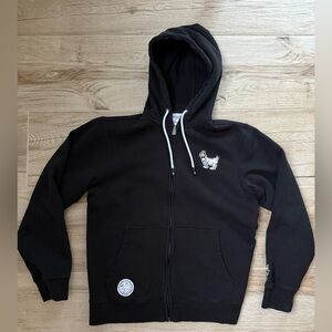 GOAT Black Zip-Up Hoodie - Men’s Small